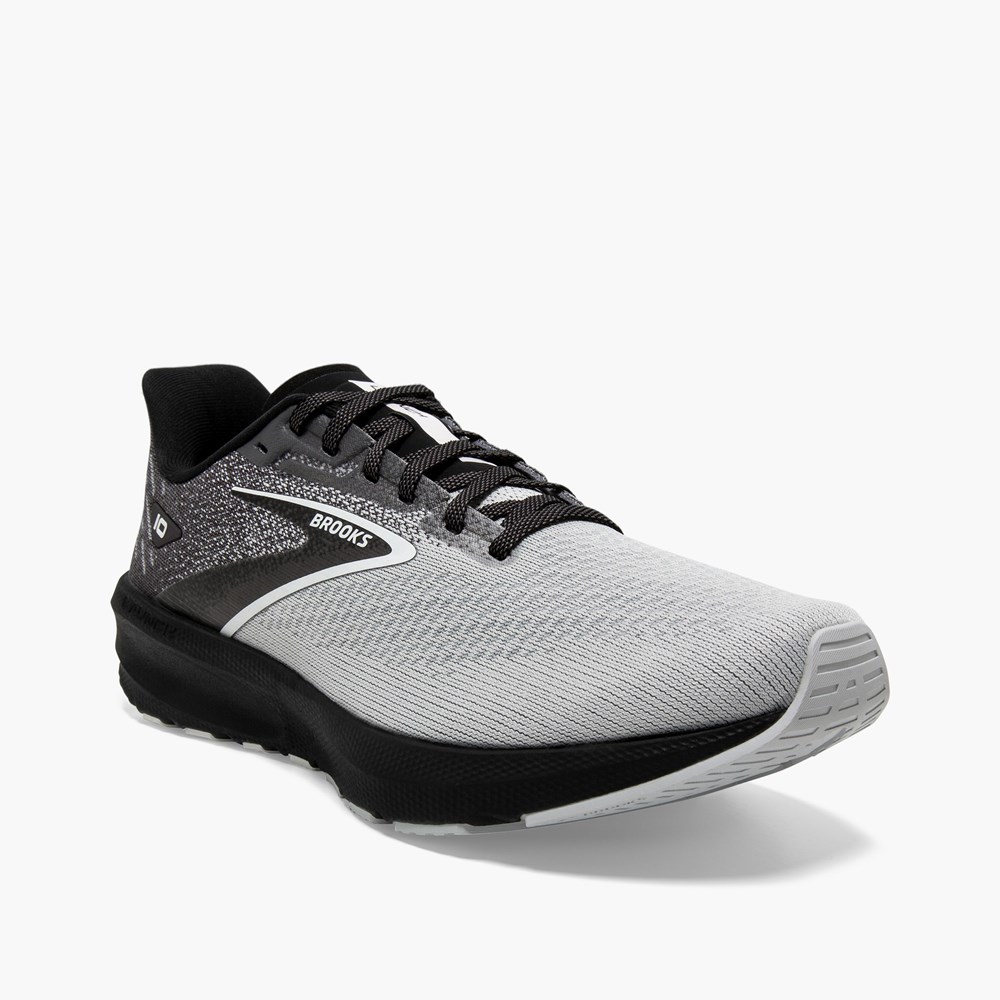 Chaussure Running Brooks Launch 10 Blanche Noir Homme | PGL-0088595